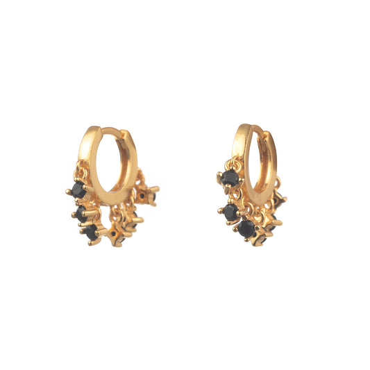 PENDIENTES BLACK SIGRID GOLD