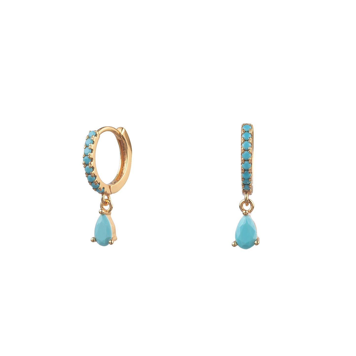 PENDIENTES TURQUOISE CANNES GOLD