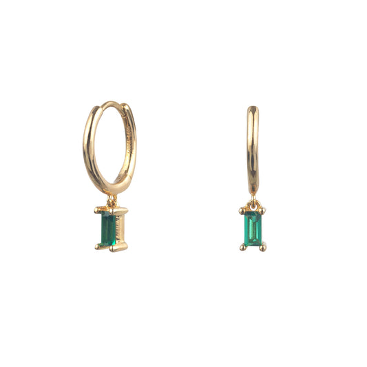 PENDIENTES GREEN PISA GOLD