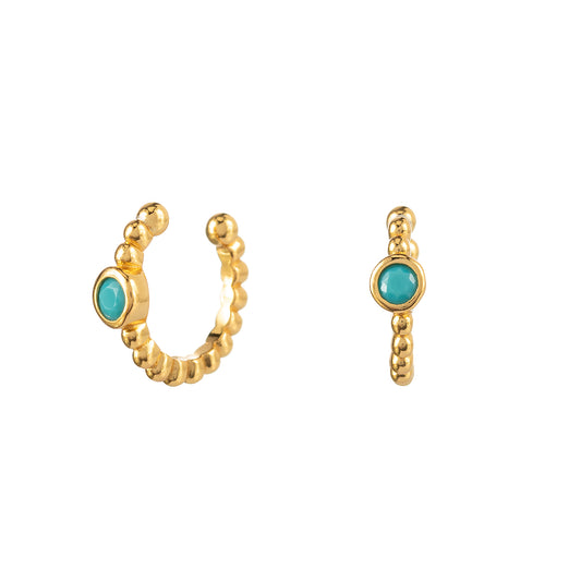 EAR CUFF TURQUOISE BALKH GOLD
