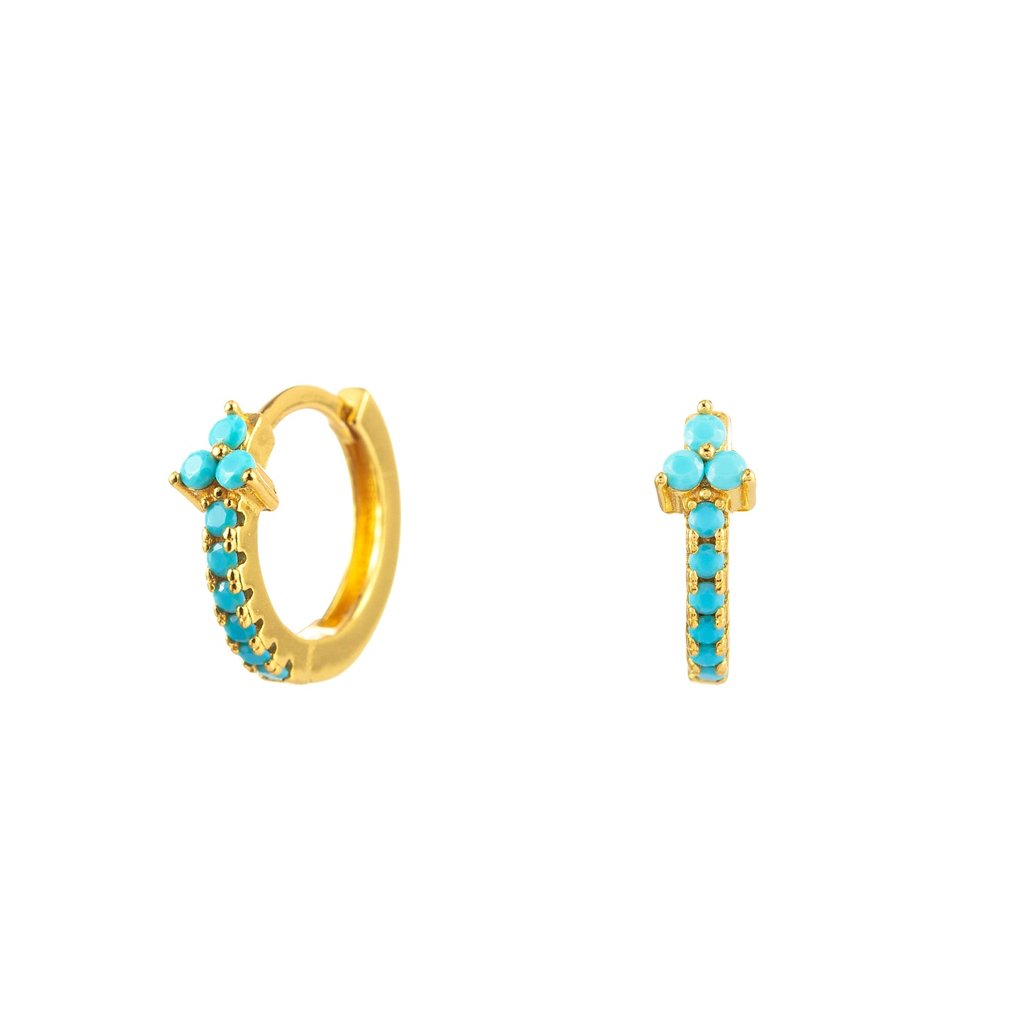 PENDIENTES TURQUOISE PETRA GOLD