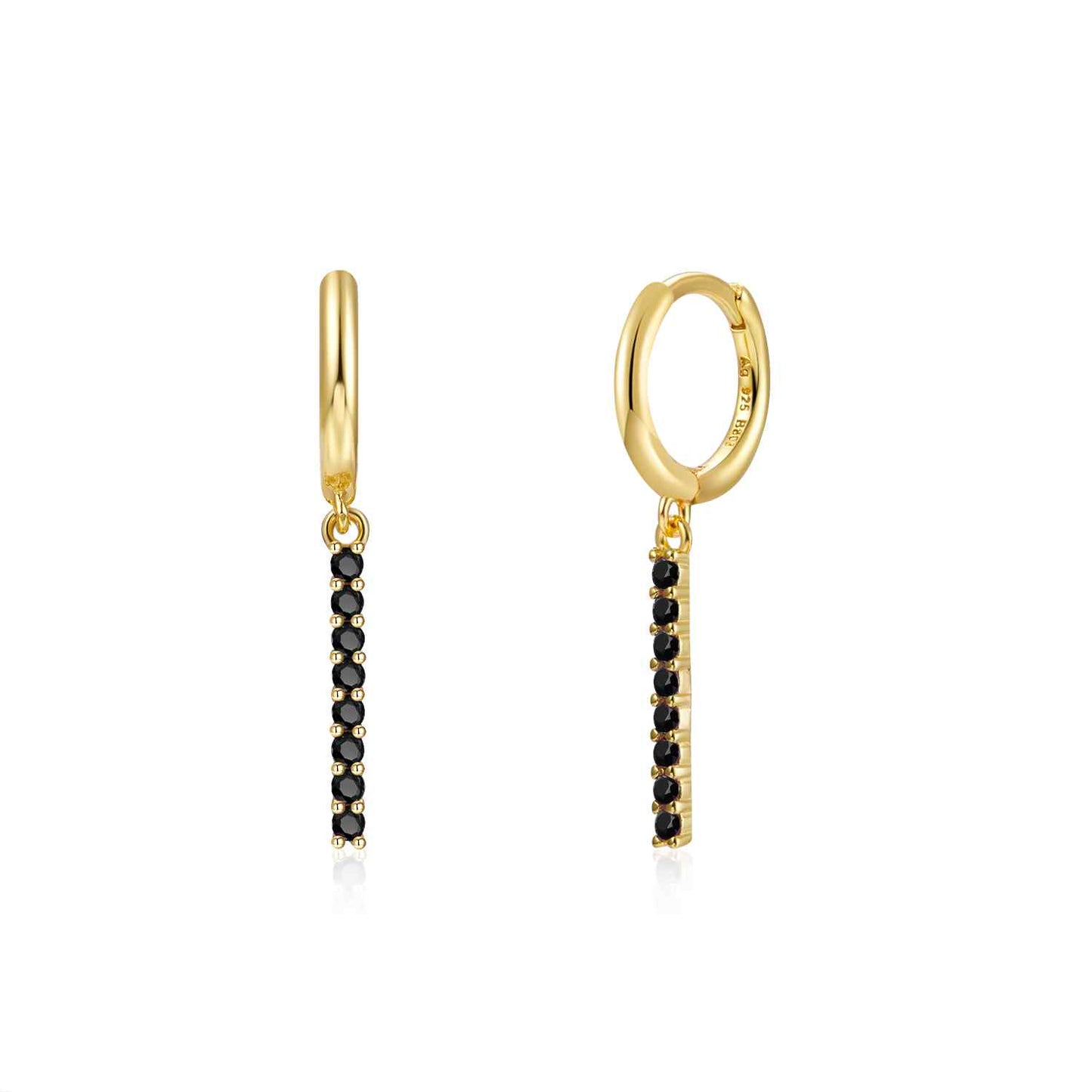 PENDIENTES BLACK ELLE GOLD