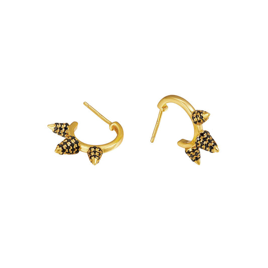 PENDIENTES BLACK GAIA GOLD