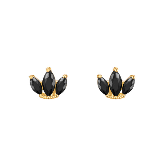 PENDIENTES BLACK LOMBOK GOLD