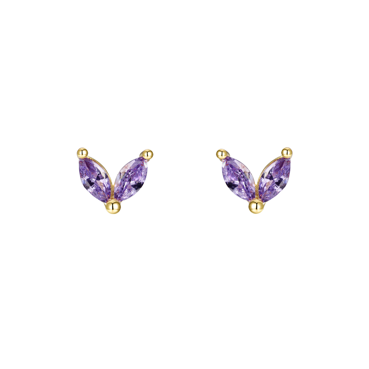 PENDIENTES MAUVE THAIRE GOLD