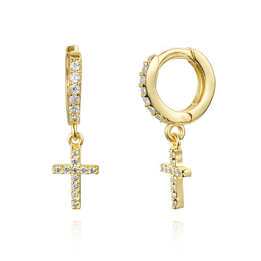 PENDIENTES CROSS GOLD