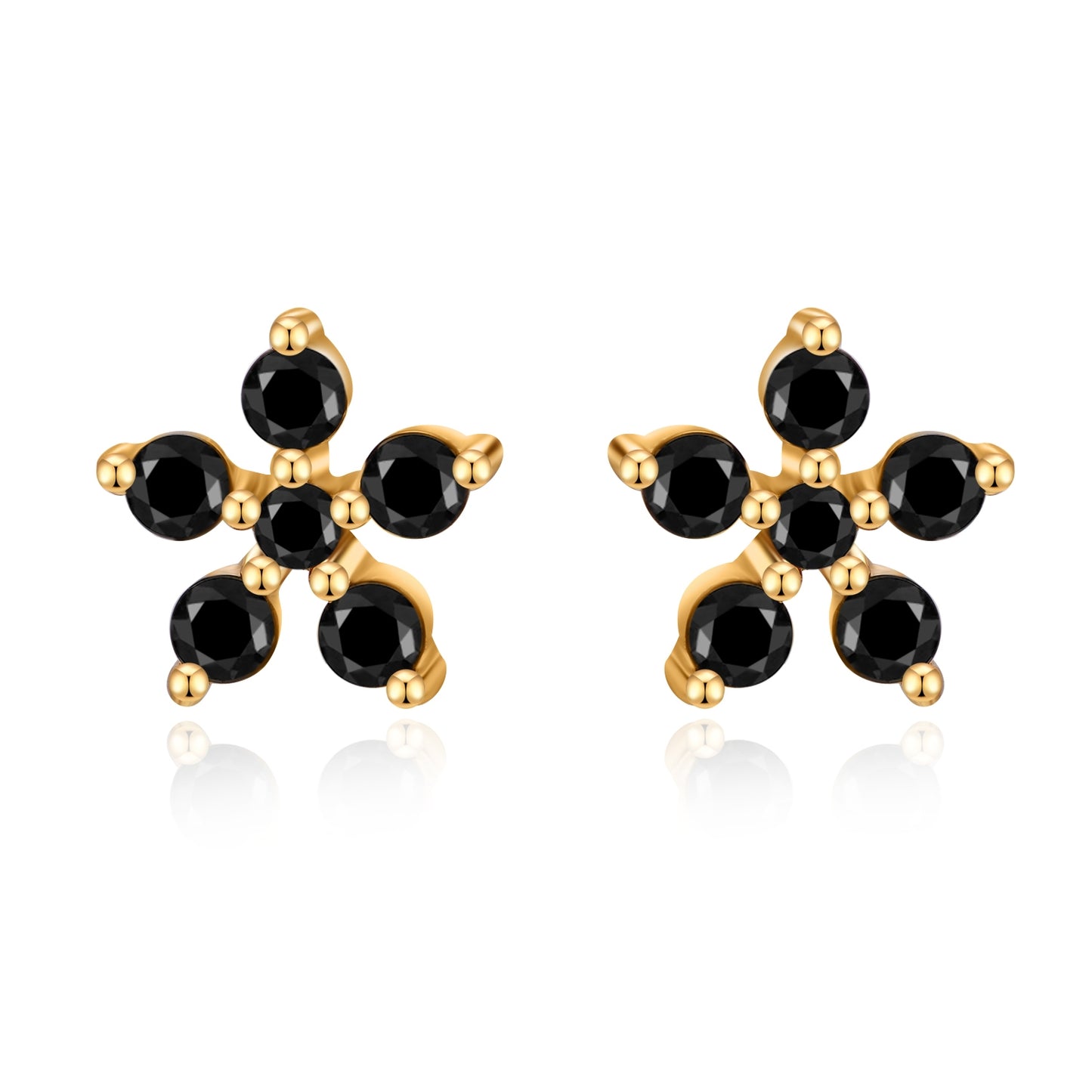 PENDIENTES BLACK MALI GOLD